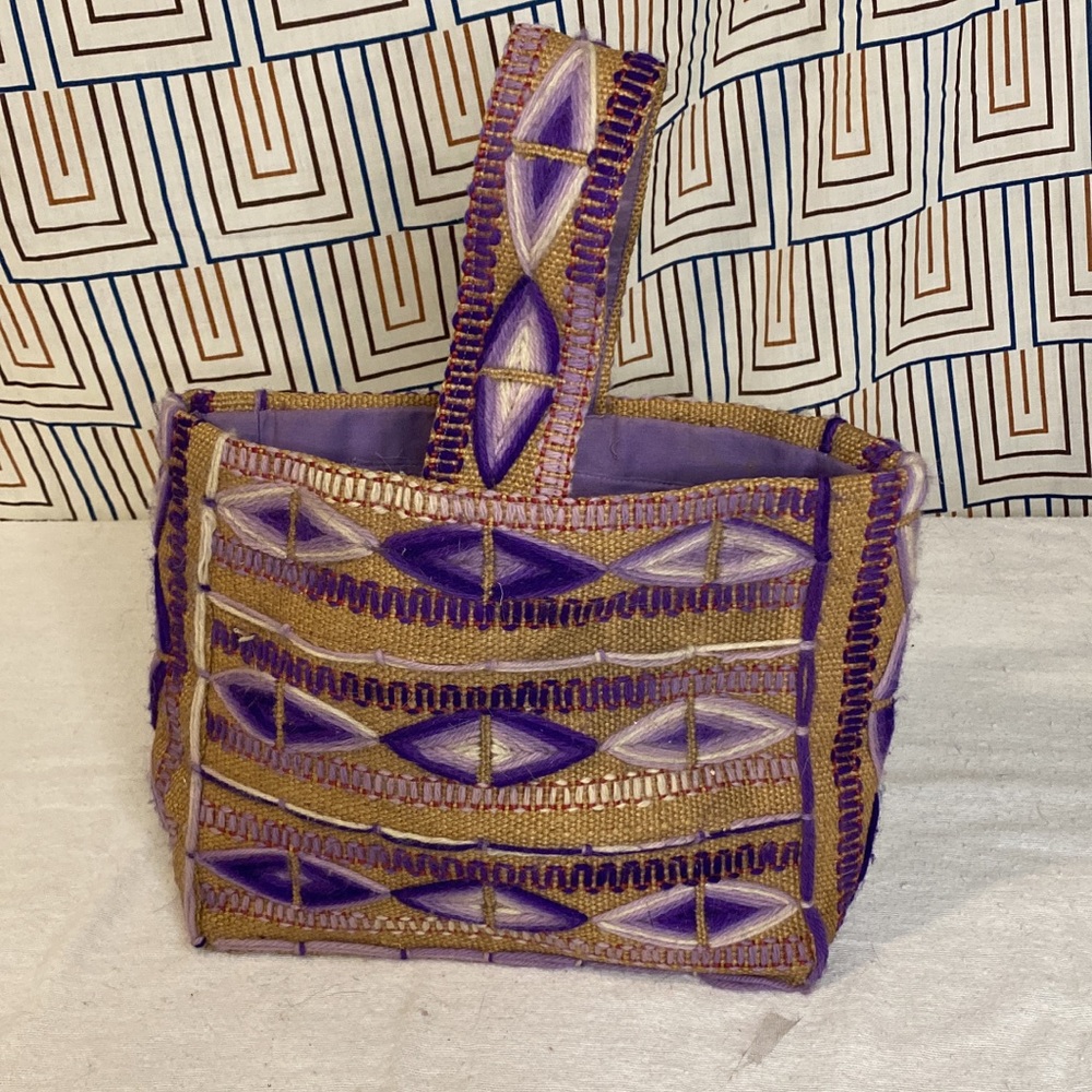 Vintage hemp and yarn bag